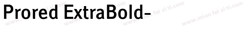 Prored ExtraBold字体转换